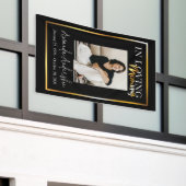 In Love Memory Gold Beerdigung Memorial Foto Banner (Äußeres Gebäude)