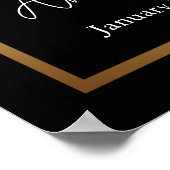 In Love Memory Gold Beerdigung Memorial Foto Poster (Ecke)