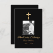 In Love Memory Golden Cross Tode Jahrestag (Vorne/Hinten)