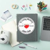 In Love Memory Heart Custom-Cut Vinyl Sticker (iPad Hülle)