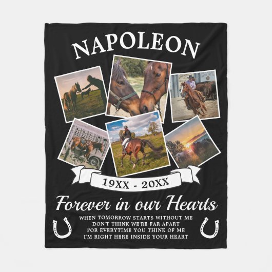 In Love Memory Horse Fleecedecke (Vorderseite)