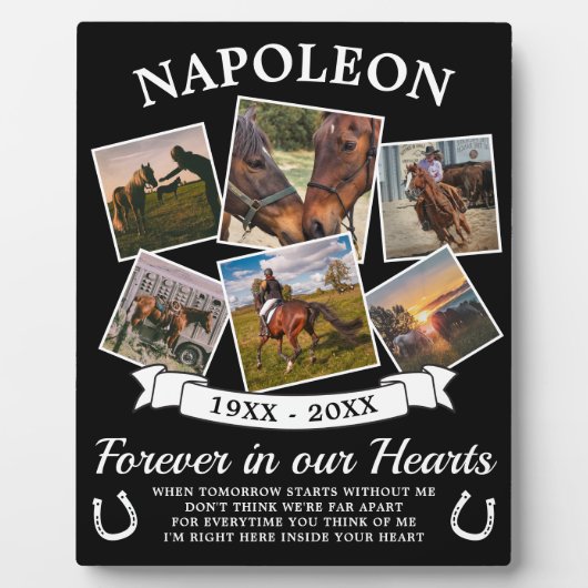 In Love Memory Horse Fotoplatte (Vorderseite)