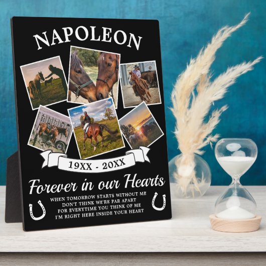 In Love Memory Horse Fotoplatte (Seite)