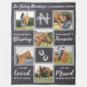 In Love Memory Horse Pet Memorial Foto Collage Fleecedecke (Vorderseite)