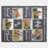 In Love Memory Horse Pet Memorial Foto Collage Fleecedecke (Vorderseite (Horizontal))