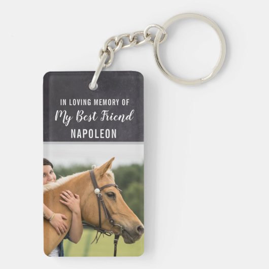 In Love Memory Horse Schlüsselanhänger (Rückseite)