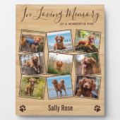 In Love Memory Hund Foto Collage Pet Memorial Fotoplatte (Vorderseite)