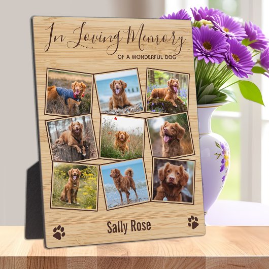 In Love Memory Hund Foto Collage Pet Memorial Fotoplatte
