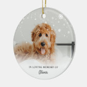 In Love Memory Hund Foto Keramik Ornament (Links)