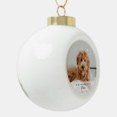 In Love Memory Hund Foto Keramik Ornament (Links)