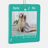 In Love Memory Hund Foto Pet Memorial Keramikornament (Rechts)