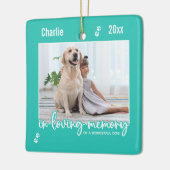 In Love Memory Hund Foto Pet Memorial Keramikornament (Links)