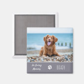 In Love Memory Hund Keepake Pet Memorial Magnet (Vorderseite/Rückseite)