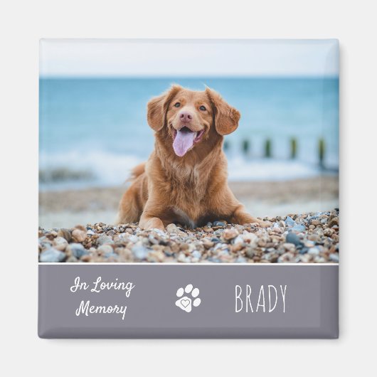 In Love Memory Hund Keepake Pet Memorial Magnet (Vorne)