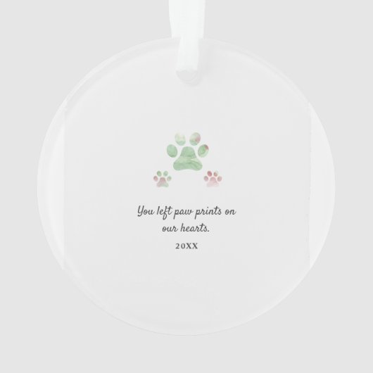 In Love Memory Hund Pet Foto Weihnachten Ornament (Rückseite)