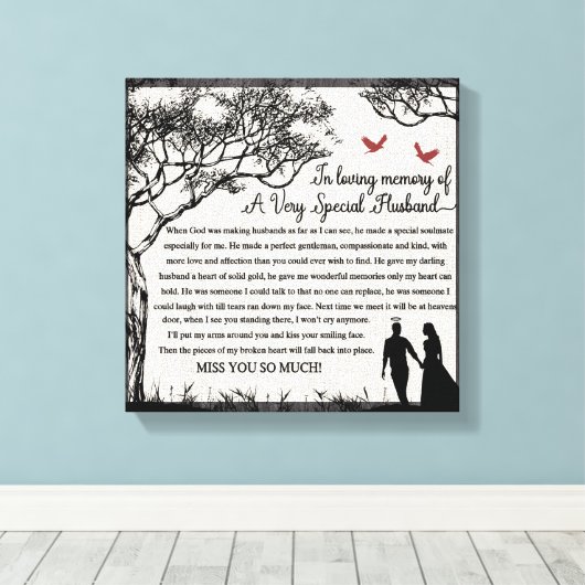 In Love Memory/Husband Leinwanddruck (Insitu (Holzboden))