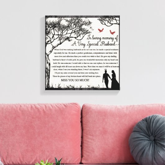 In Love Memory/Husband Leinwanddruck (Insitu (Wohnzimmer))