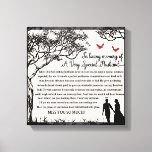 In Love Memory/Husband Leinwanddruck