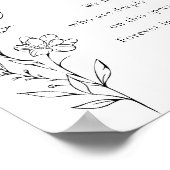 In Love Memory Kalligrafie Hochzeitssymbol Poster (Ecke)