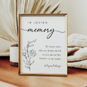 In Love Memory Kalligrafie Hochzeitssymbol Poster