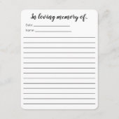 In Love Memory.. Karten (Vorderseite)