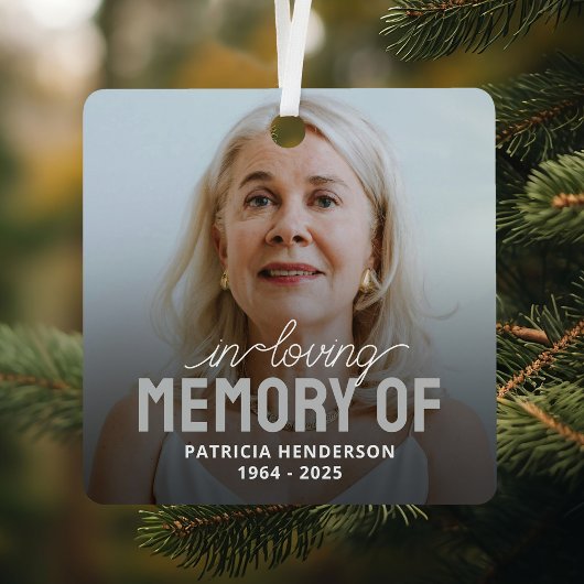 In Love Memory Keepake Foto Weihnachten Ornament Aus Metall