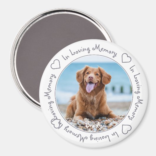 In Love Memory Keepake Pet Memorial Hund Magnet (Vorderseite/Rückseite)