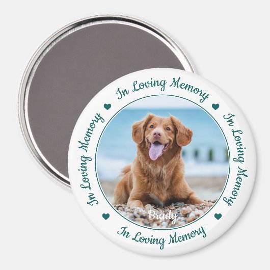 In Love Memory Keepake Pet Memorial Magnet (Vorderseite/Rückseite)