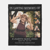 In Love Memory Keepake Tribute Foto Memorial Fleecedecke (Vorderseite)