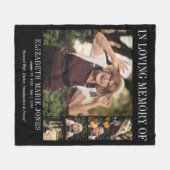 In Love Memory Keepake Tribute Foto Memorial Fleecedecke (Vorderseite (Horizontal))