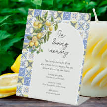In Love Memory Lemon Thema Hochzeit Erinnerung