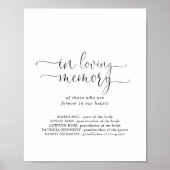 In Love Memory Liebe Extravagantes Skriptzeichen Poster (Vorne)