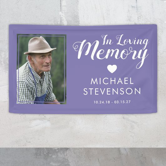 In Love Memory | Lila Memorial-Foto Banner
