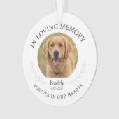 In Love Memory Loss Beileid Keepake Ornament (Vorderseite)