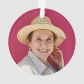 In Love Memory Mama Holiday Floral Cream Foto Ornament (Rückseite)