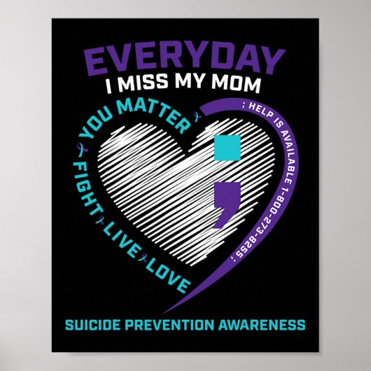 In Love Memory Mama Suizid Awareness Prevention Poster (Vorne)