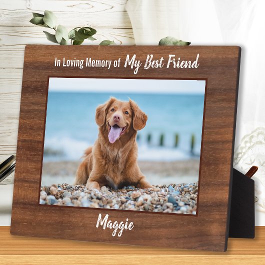 In Love Memory Mans Best Friend Pet Dog Memorial Fotoplatte