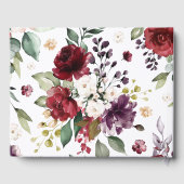 In Love Memory Marsala florale Beerdigung Gästebuc Gästebuch (Rückseite)