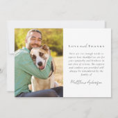 In Love Memory - mehrere Fotos Bereavement Dankeskarte (Rückseite)