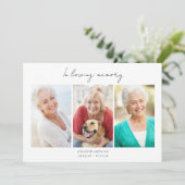 In Love Memory - mehrere Fotos Bereavement Dankeskarte (Stehend Vorderseite)