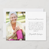 In Love Memory - mehrere Fotos Bereavement Dankeskarte (Rückseite)