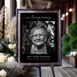 In Love Memory Memorial Beerdigung Foto Tribut Poster