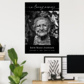 In Love Memory Memorial Beerdigung Foto Tribut Poster (Heimbüro)
