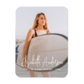 In Love Memory Memorial Beerdigung Modernes Foto Magnet (Vertikal)