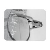 In Love Memory Memorial Beerdigung Modernes Foto Magnet (Horizontal)