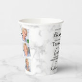 In Love Memory Memorial Beileid 3 Foto Beerdigung Pappbecher (Links)