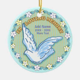 In Love Memory Memorial benutzerdefinierte Ornamen Keramik Ornament