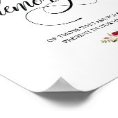 In Love Memory Memorial Candle Burns Sign Poster (Ecke)