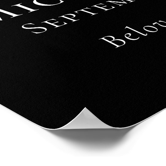 In Love Memory Memorial Foto Display Poster (Ecke)