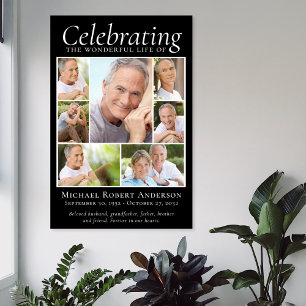 In Love Memory Memorial Foto Display Poster